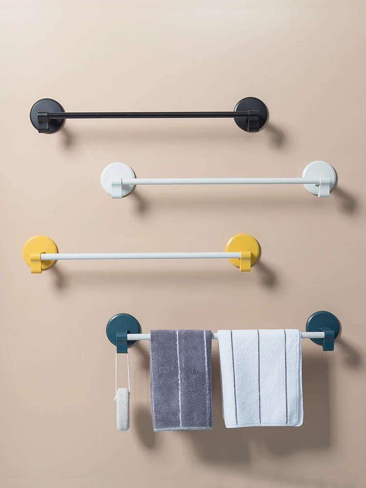 

Household Towel Rack Bathroom Hanger Punch-Free Toilet Creative Towel Bar Wall-Mounted Simple Wall-Mounted Storage Rack