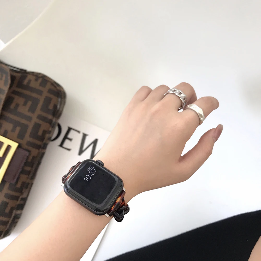 Ремешок резиновый для apple Watch 6 5 4 band 42 мм 38 прозрачный стальной браслет iwatch series 3/2 44