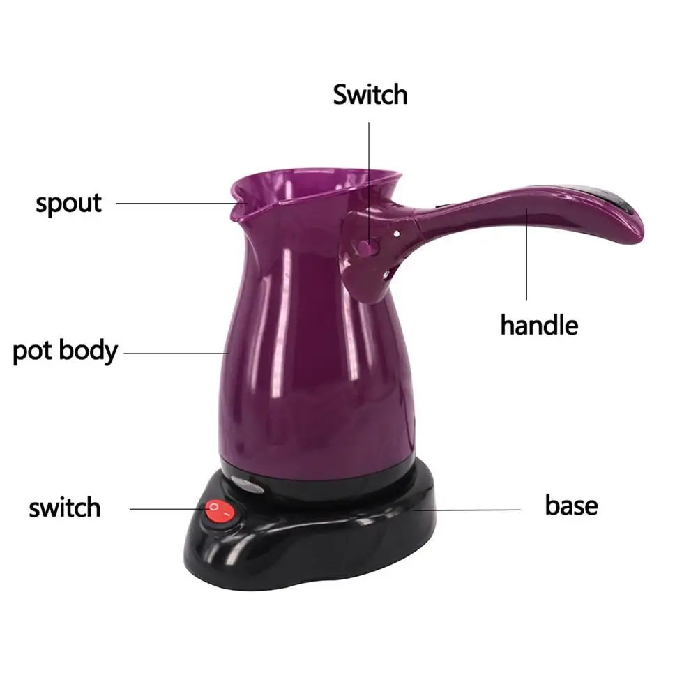 

Anjielosmart Portable Stainless Steel Electric Coffee Maker Espresso Tea Moka Pot Food Grade Kettle Coffee Machine