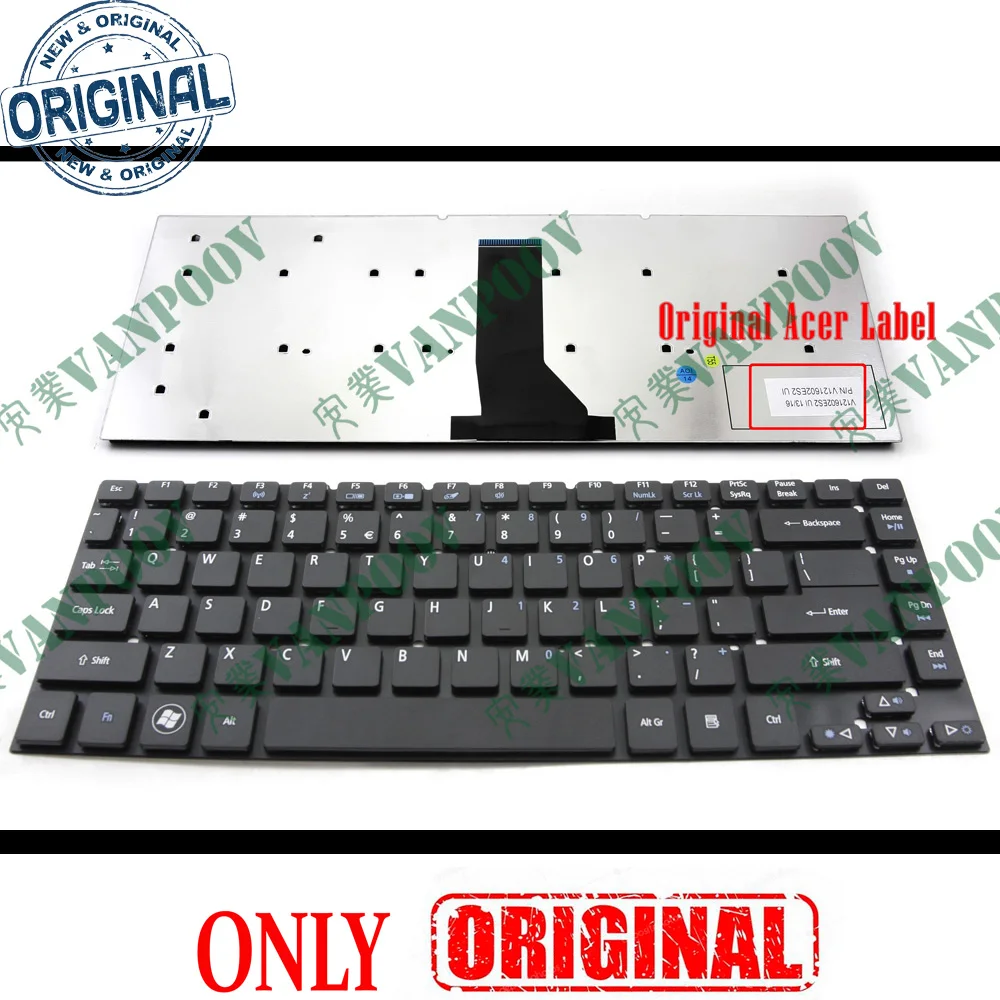 

New US Notebook Laptop keyboard For Acer Aspire E5 - 471G 421G 422G 472G 50R4 V3 471G ZQ0 3830 3830T 4830 4830G Black V121602AS2