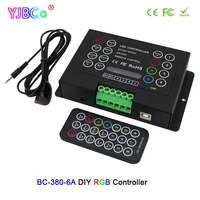 dc12v 24v 3ch rgb led strip light controller bc 380 6a 6a3ch diy constant voltage lamp tape dimmer with wireless ir remote