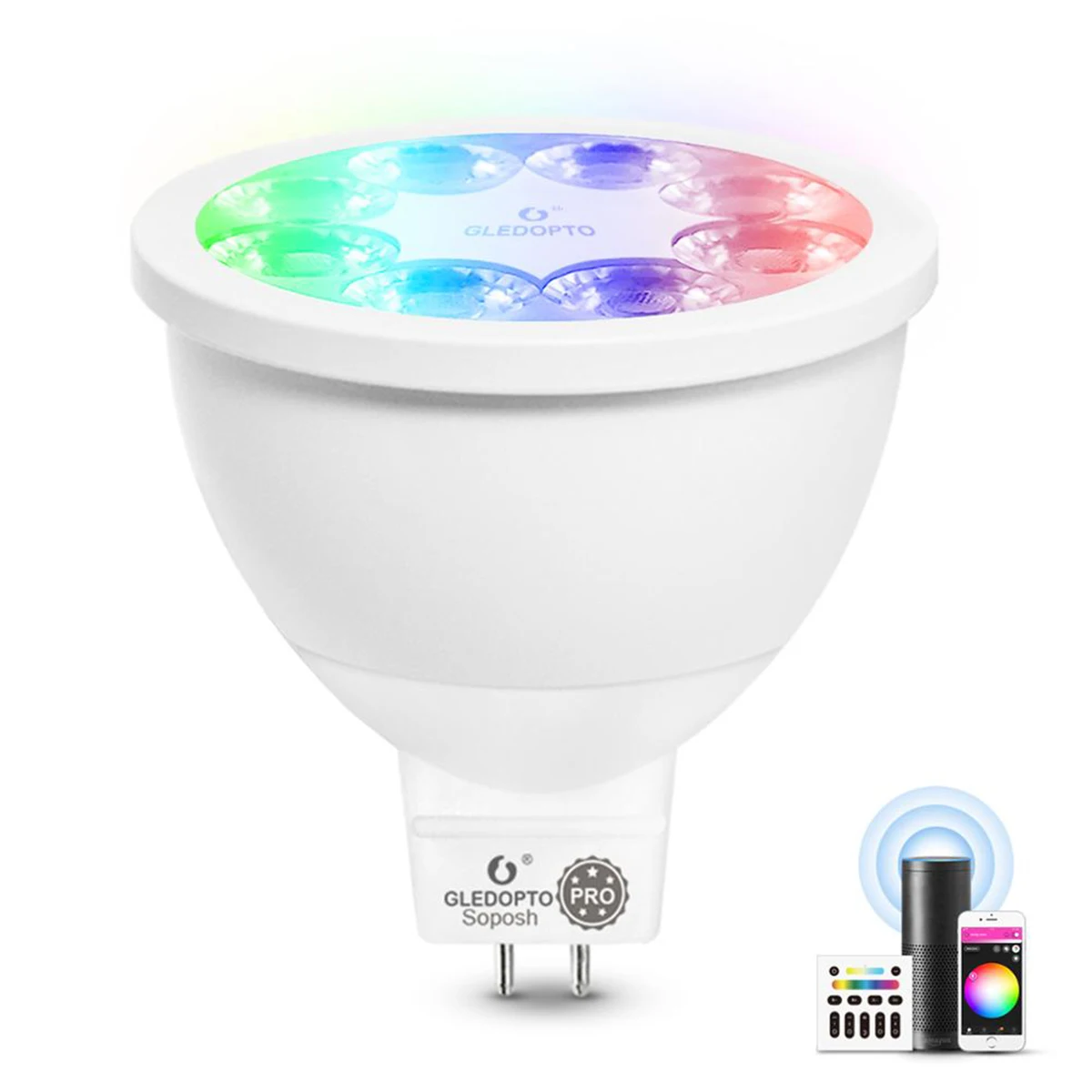 

4W RGBCCT Zigbee3.0 MR16 Spotlight Smart Dimmable Spots Light Bulb Alexa Voice/APP/Remote Control Ceiling Lamp Work with Hub