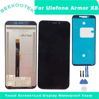 new original lcd displaytouch screen glass panel tp waterproof foam adhesive replacement for ulefone armor x8 smart phone