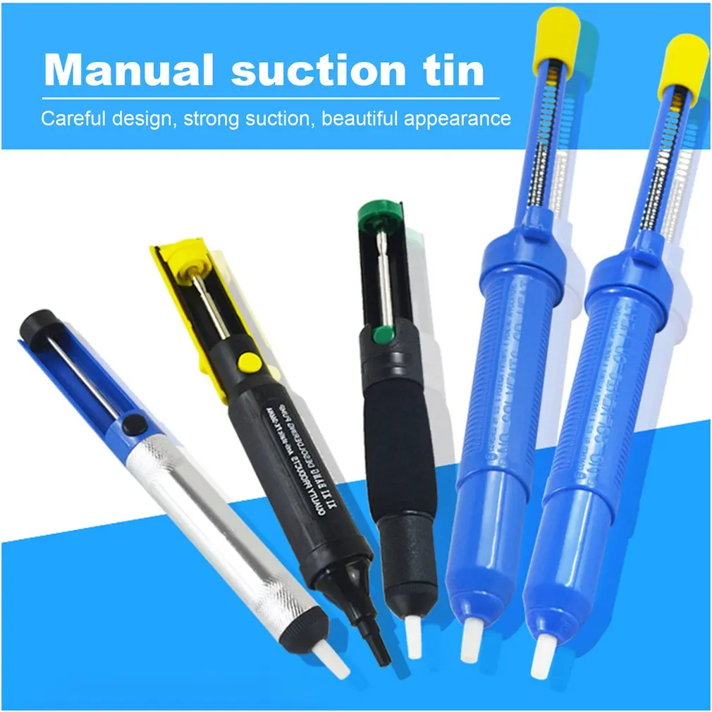 366NA Desoldering Pump Suction Tin Suckers Gun Soldering Iron Piston Solder Clean Single/Double Ring Device | Инструменты