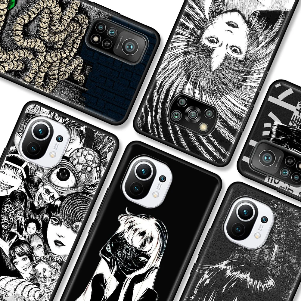 

Junji Ito Case for Xiaomi Mi 10T Pro 11 Lite 5G Note 10 9T CC9 CC9E 8 9 11UItra 11X 9 SE Back Phone Cover Bag