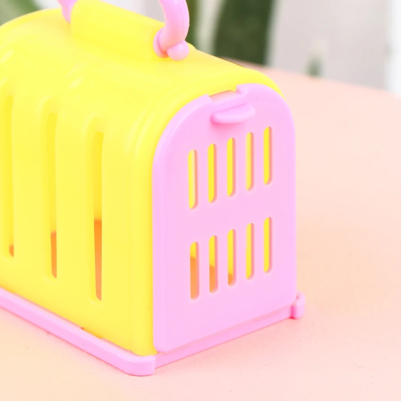 Doll Accessories Fashion Mini Doll Pets Dog+House For Doll Playmate Toy Kids Four dogs/ one pet cage/pet cage+dogs images - 6
