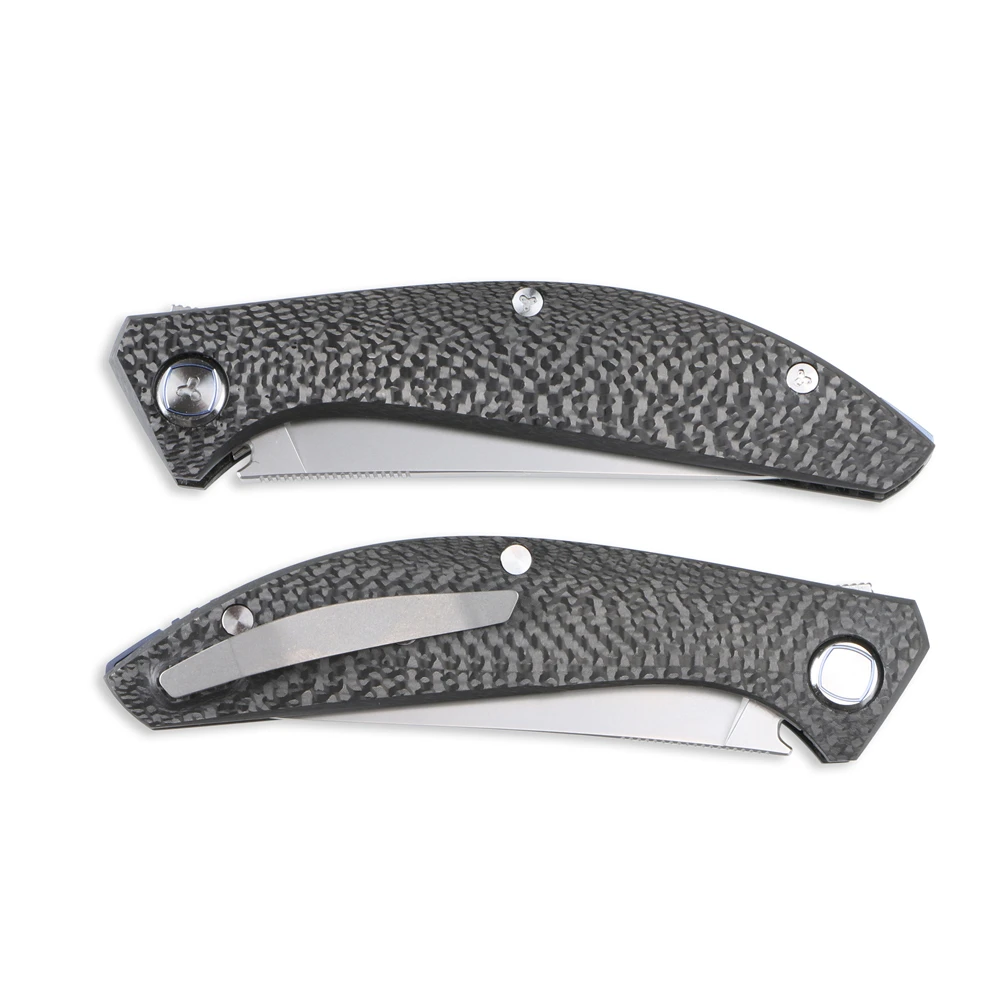 Складной нож SIGMA Flipper Green thorn на заказ лезвие M390 ручка из углеродного волокна