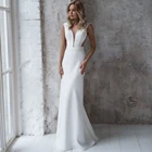 Женское платье с юбкой-годе It's yiiya, белое платье в пол без рукавов с V-образным вырезом и поясом на лето 2019