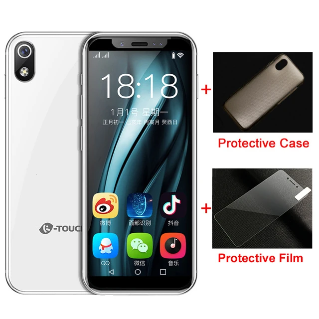 White Поддержка Google Play 3," маленький мини мобильный телефон android 8,1 MTK6739 четырехъядерный 2 ГБ+ 16 Гб 64 Гб 4G смартфон с двумя sim-картами K-Touch i9 - Цвет: White
