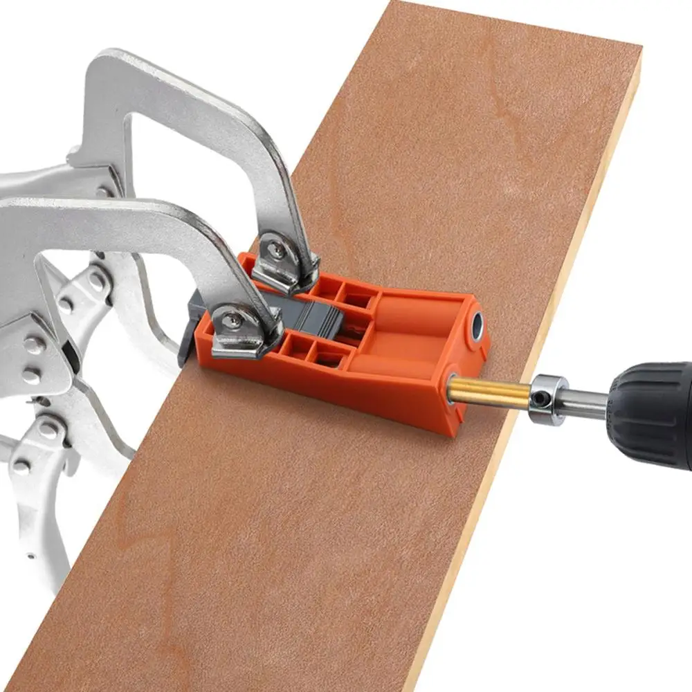 

Woodworking Pocket Hole Jig Kit Drill Guide Angle Drill Guide Set w/2 Magnets Hole Puncher Locator For DIY Carpentry Tools