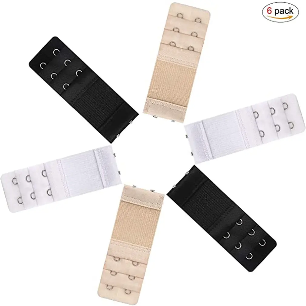 

Three-row Two-button Extender For Underwear Stainless Steel Elastic Extension Two Buckles Durable Extender