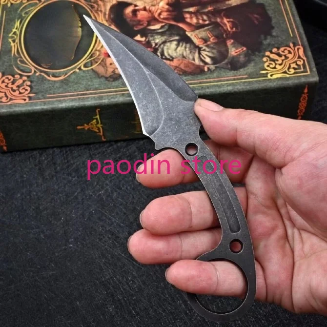 Нож-коготь BAS ZU Bladewar из Австралии, керамбит D2, нож для резки бумаги с фиксированным лезвием, тактический нож для кемпинга и охоты, мини-нож с футляром