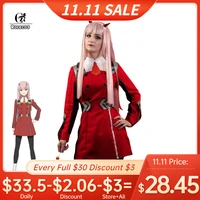 rolecos game darling zero two cosplay costume dress darling in the franxx 02 cosplay costume women cosplay sexy dress headband