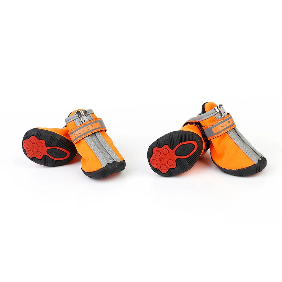 4 шт./компл. Pet обувь Светоотражающие Водонепроницаемый собаки Теплые сапожки