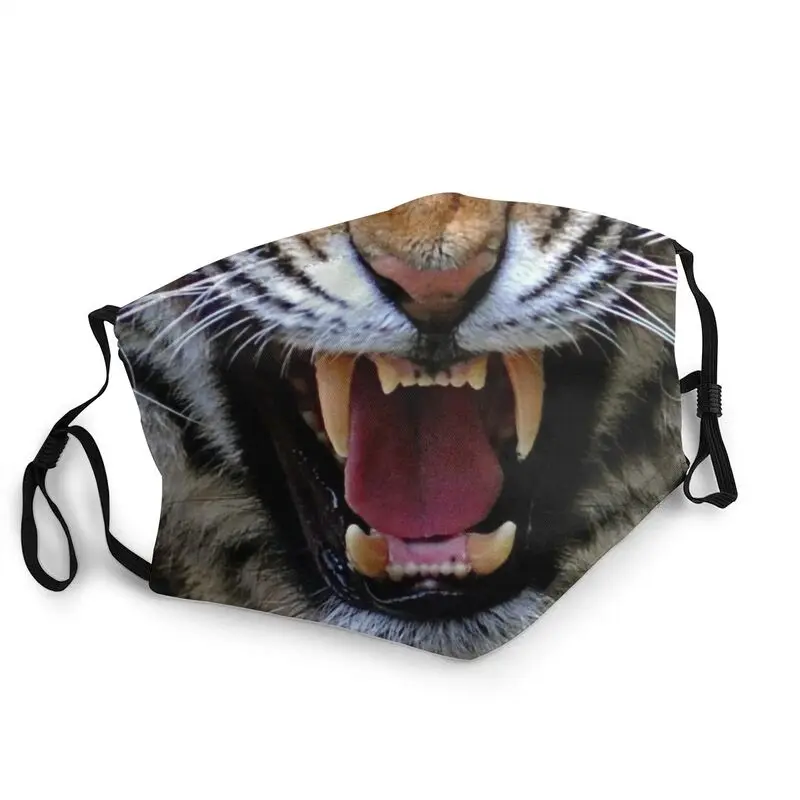3D Тигр зубы рот уход за кожей лица маска для взрослых унисекс дышащие яркие