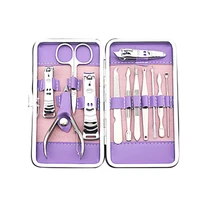 12 pcs nail clipper travel set stainless steel nail manicure kit nail scissors grooming kit with storage case