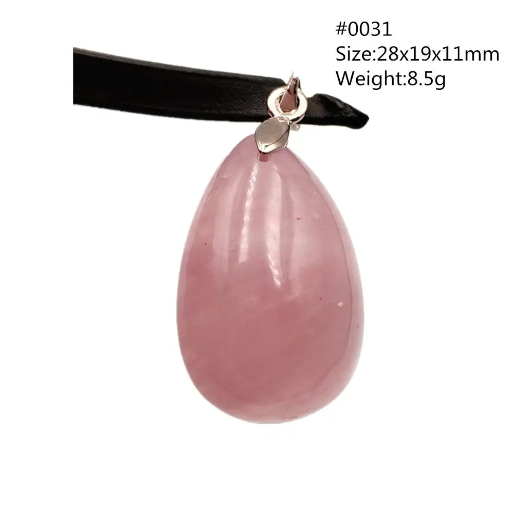 Натуральный розовый кварц для мужчин и женщин ожерелье кулон из Мадагаскар