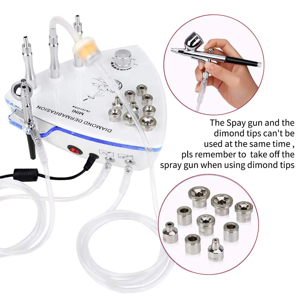 Diamond Microdermabrasion Dermabrasion Machine Water Spray Exfoliation Vacuum Suction Facial Pore Peeling Skin Rejuvenation | Красота и