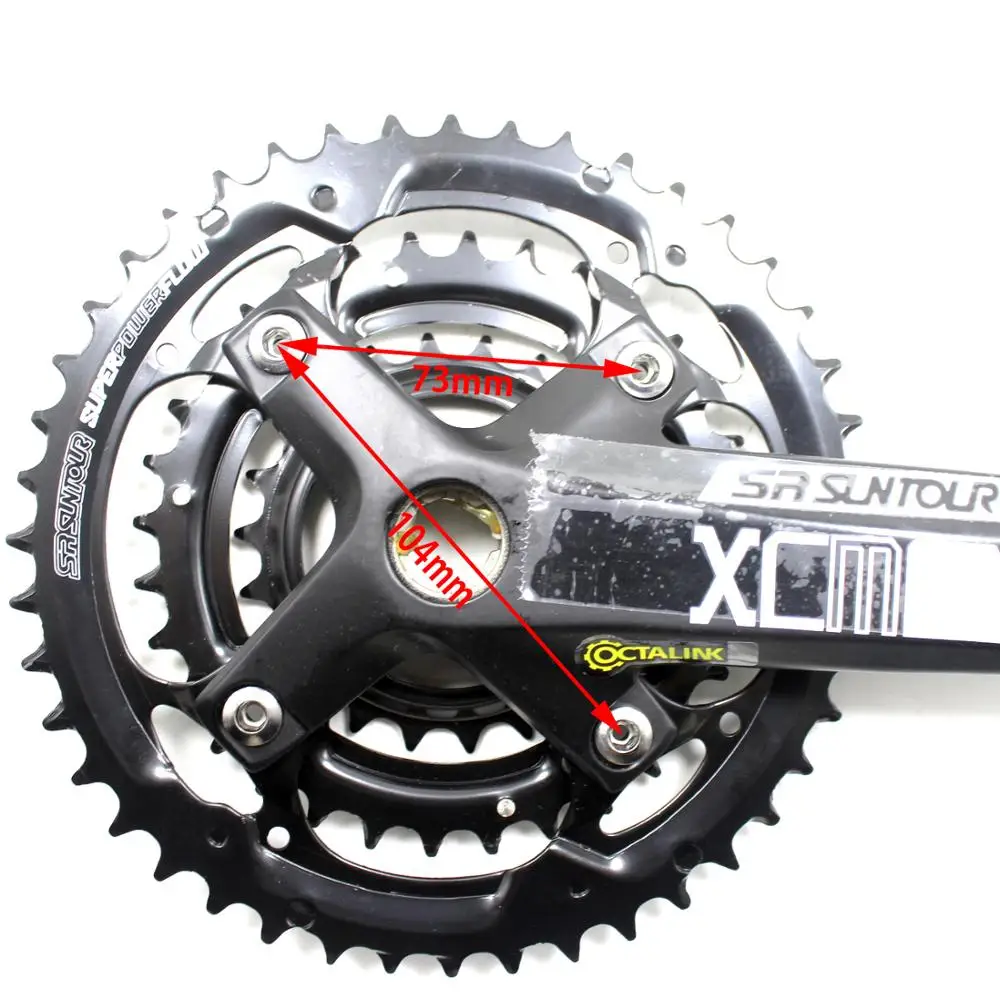 104BCD 44T/32T/22T MTB кривошипная цепь 9 скоростей 170 мм алюминиевый сплав шина отверстие