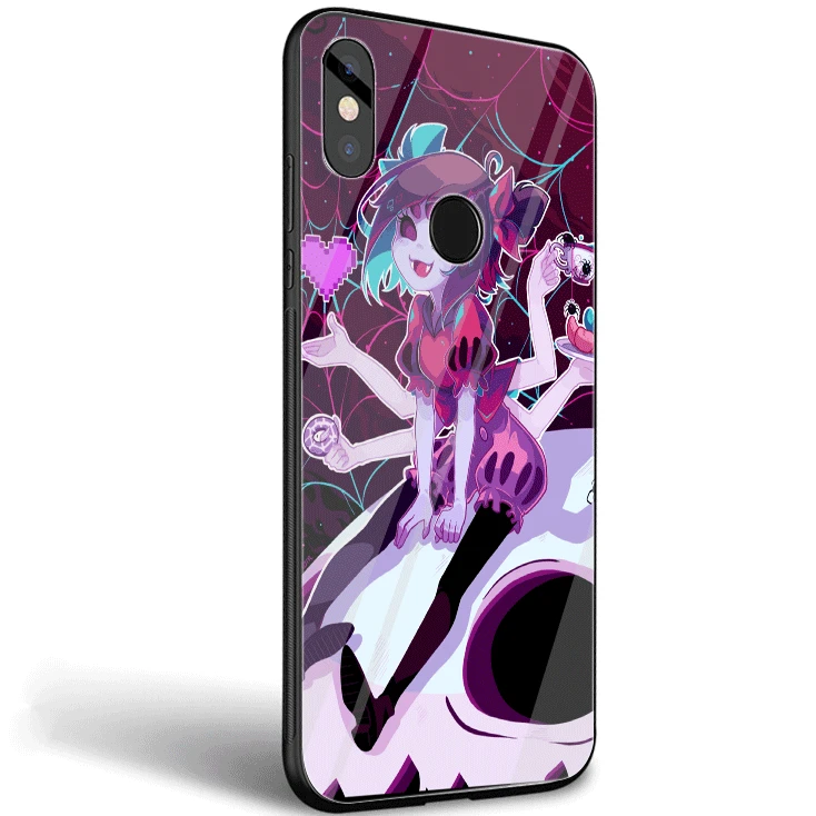 Mobile Phone Glass Case For Xiaomi Note 5 6 7 Pro F1 A1 A2 4X 5X 6X 9 Cover TPU Game Undertale Muffet Shell | Мобильные телефоны и