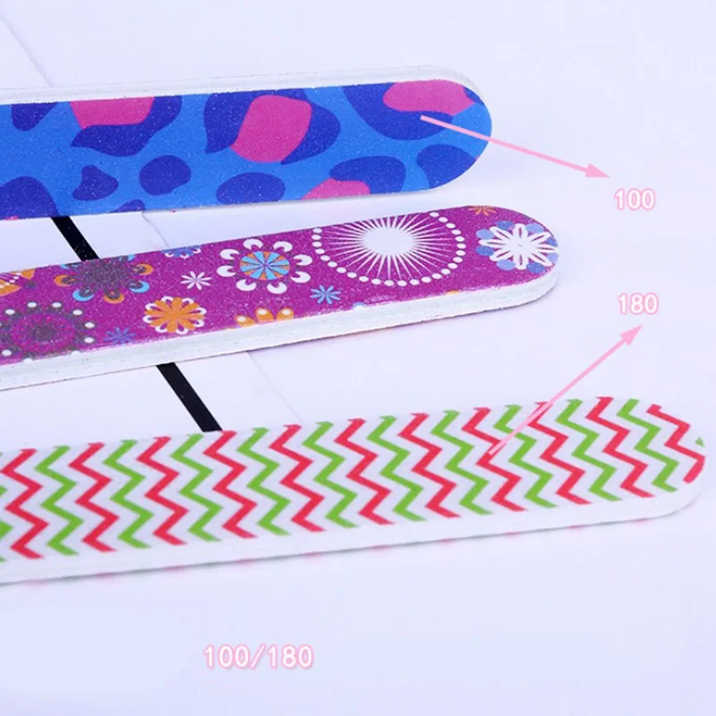 

10Pcs/Lot Nail File 100/180 Sanding Buffer Block Pedicure Manicure Buffing Polish Beauty Tools Professional Nail Files Grey Boat