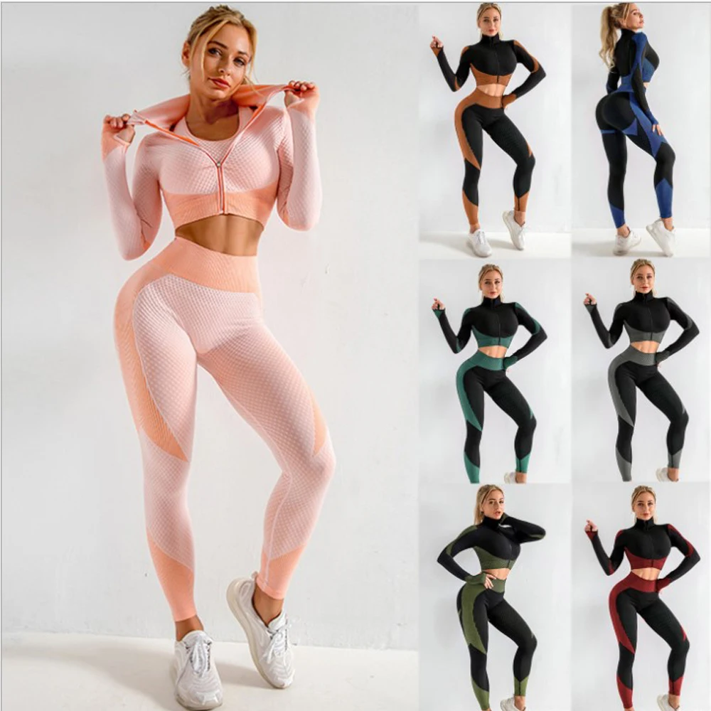 Женский бесшовный тренировочный топ для йоги спортивные костюмы фитнеса три