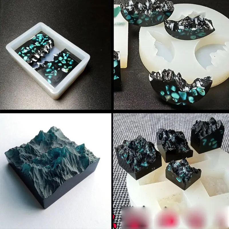 

Silicone Mold Resin DIY Snow Mountain Mold Micro Landscape Epoxy Resin Molds