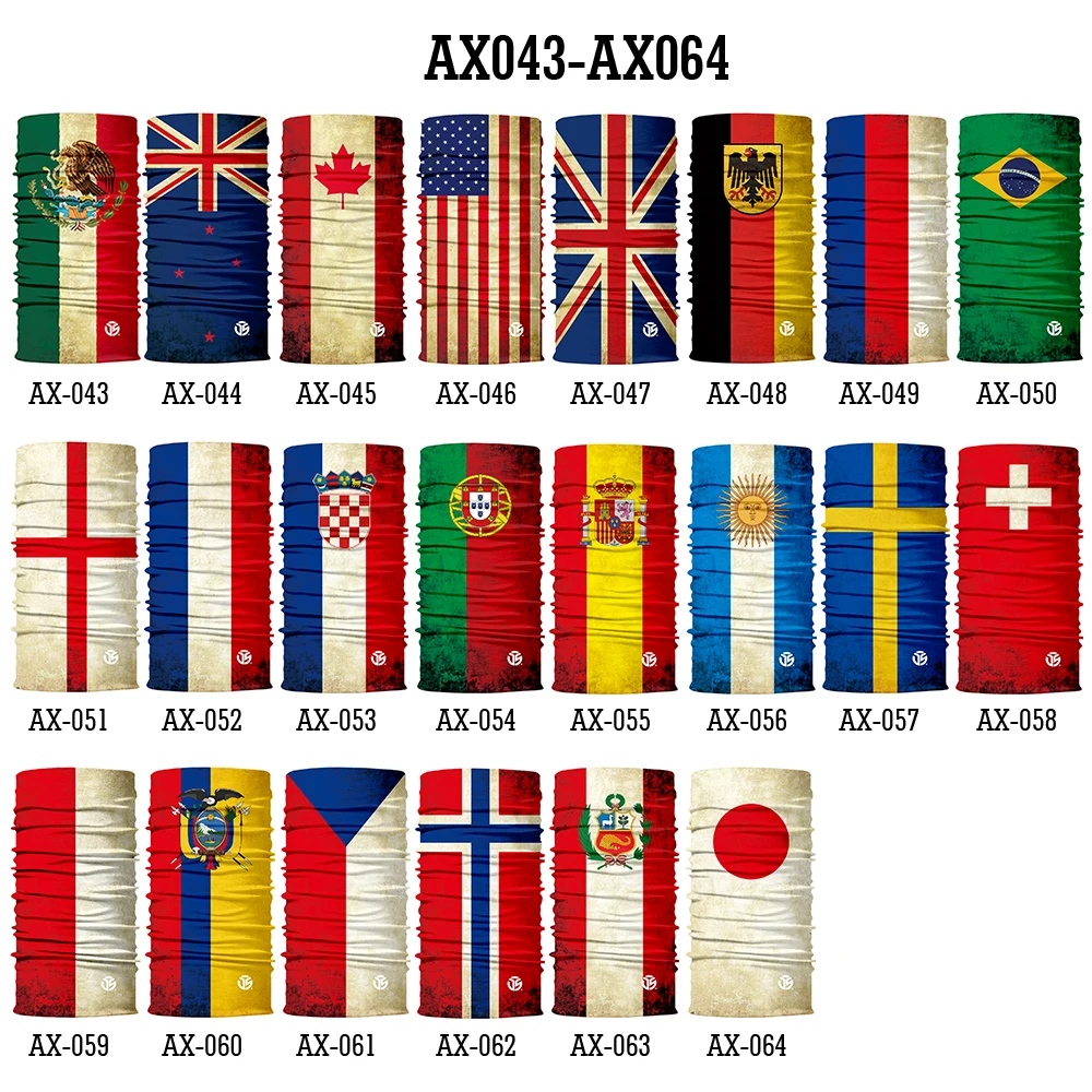 3D принт национального флага маска шарф на шею бандана летняя Солнцезащитная