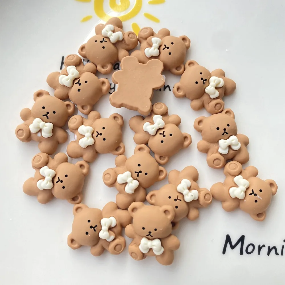 20 шт./лот мультяшный кролик медведь с плоской спинкой Кабошон Скрапбукинг