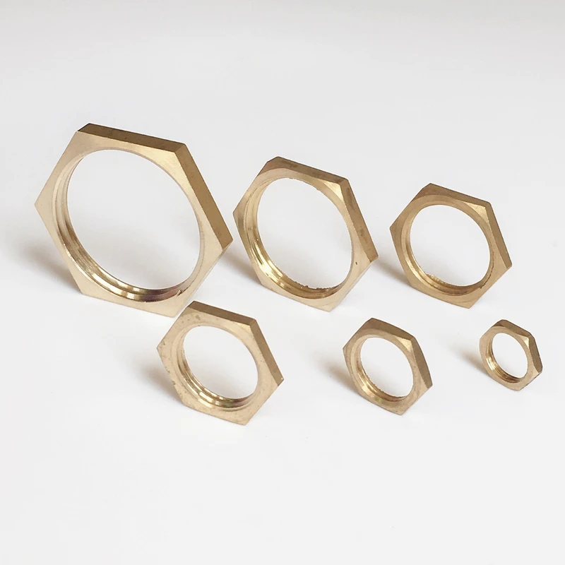 5 шт латунные гайки с шестигранной головкой фитинг для труб 1/8 дюйма 1/4 3/8 1/2 резьба