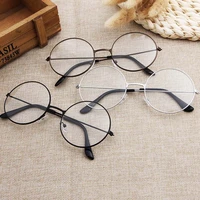 round plain clear glasses ultra light metal decoration transparent women eyewear frames prescription optical spectacle frames sl