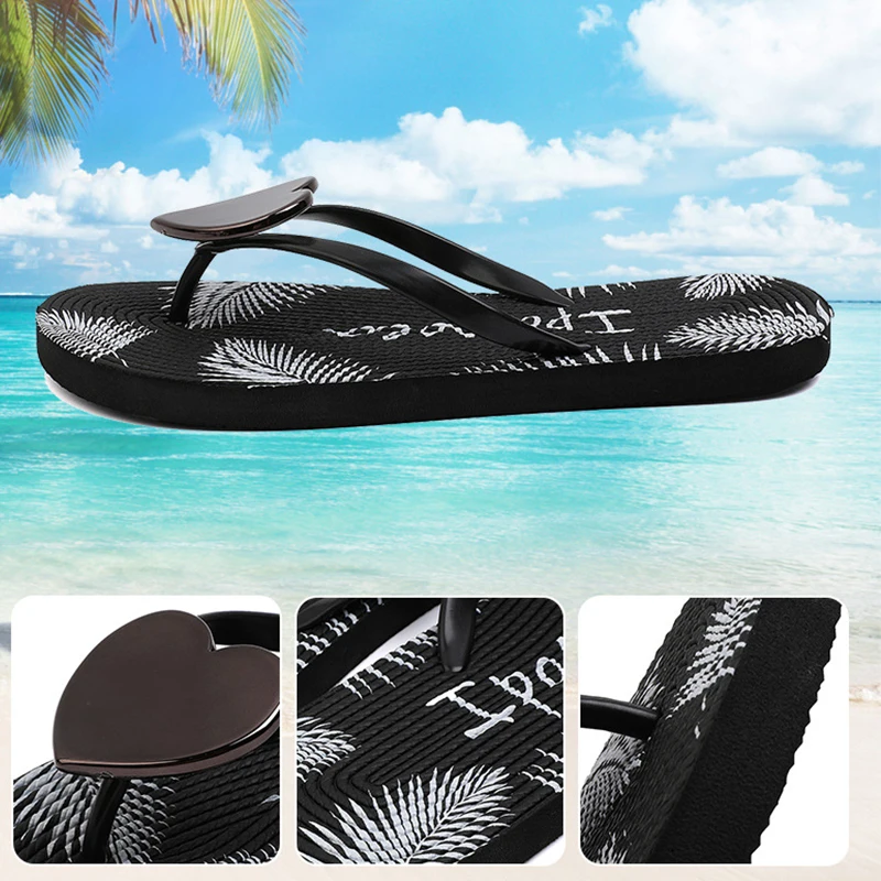 

Summer Slippers sandals Shoes Woman 2020 Pink Lover open Toe Flip Flops Clear Women Outdoor Flat Beach Slides