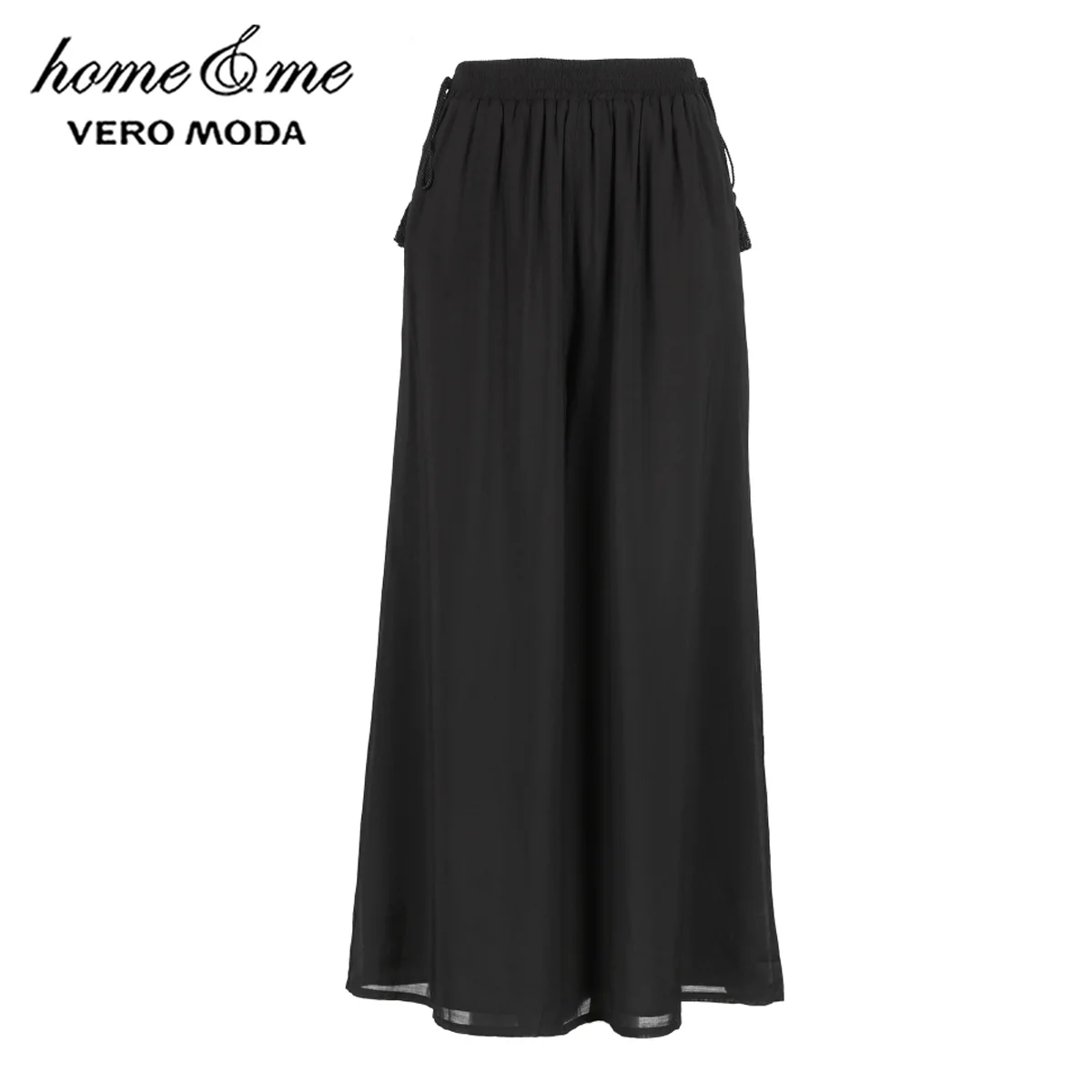Vero Moda New Women's Side Fringed Trims Sking Friendsly Pants | 3191P7504 - Color: Black