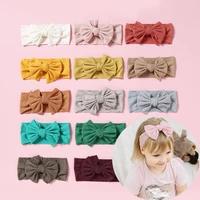 21 colors wide baby nylon bow headbands newborn boy girls soft elastic hair bands headwear turban cute kids hair accessories