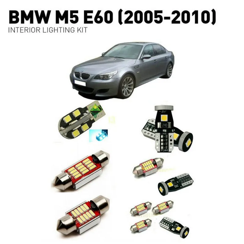 Светодиодные внутренние фары для BMW m5 e60 2005 2010 19 шт. светодиодные автомобилей