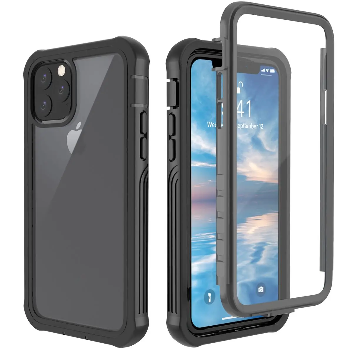Для iPhone 11 Pro Max чехол Водонепроницаемость в повседневных условиях 360 градусов