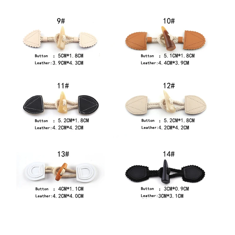 2-Holes Coat Buckle Buffalo Button Decorative Resin&ampleather Imitation Horn for Wool Sewing Accessories ox horn | Украшения и