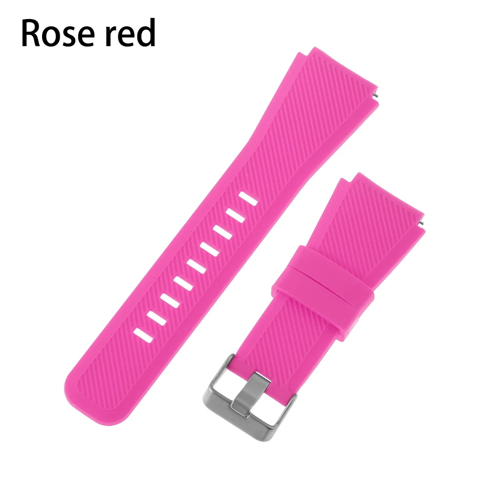 rose red 1 шт., классические яркие силиконовые часы, ремешок, спортивные сменные часы, браслет, ремешок для huawei Watch GT/GT2, умные аксессуары - Цвет: rose red