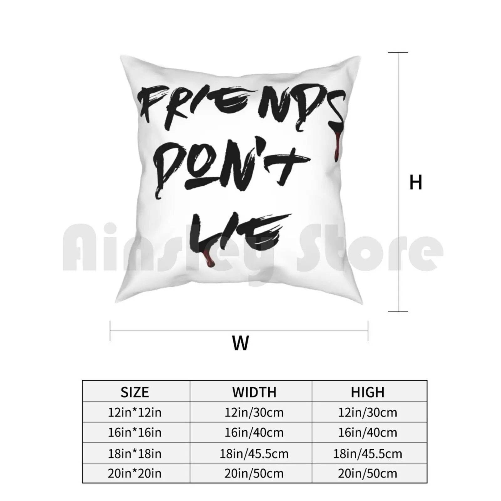 Подушка с принтом Friends Not Lie (одиннадцать)