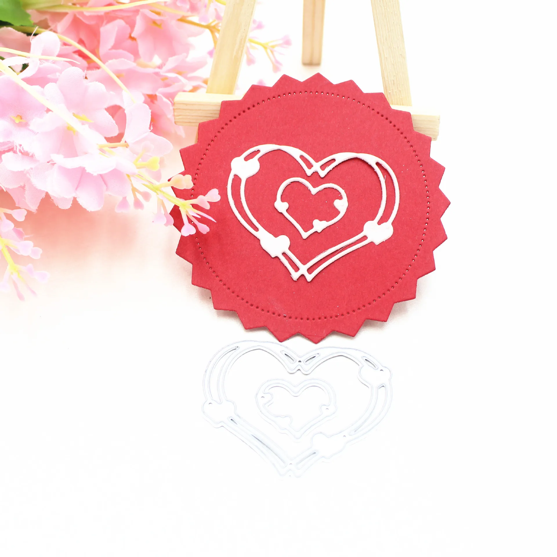 Любовь Сердце формы металлические режущие штампы Трафаретный Скрапбукинг