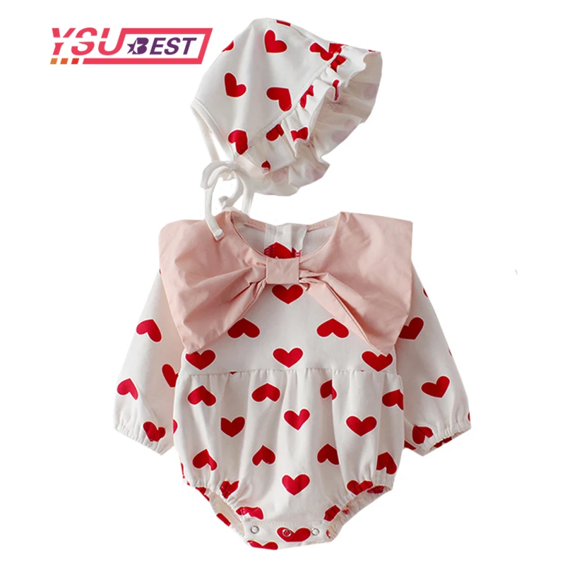 Детский комбинезон с бантом на воротнике возраст 0 3 года|Ромперы| |