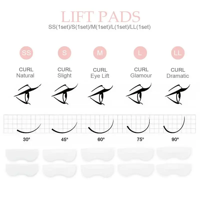 

Lash Perming Kit EyeLash Lifting Set Wave Supplies Silicone Pads Professional Quality Eyelashes Lifting Curling Maquiagem TSLM1