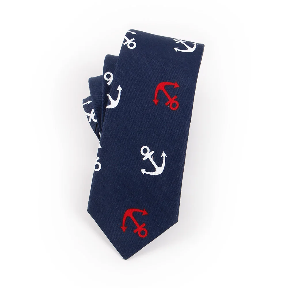 

6cm Cartoon Printed Mens Skinny Ties Cute Animal Casual Cotton Necktie Novelty Preppy Style Creative Fashion Accessories