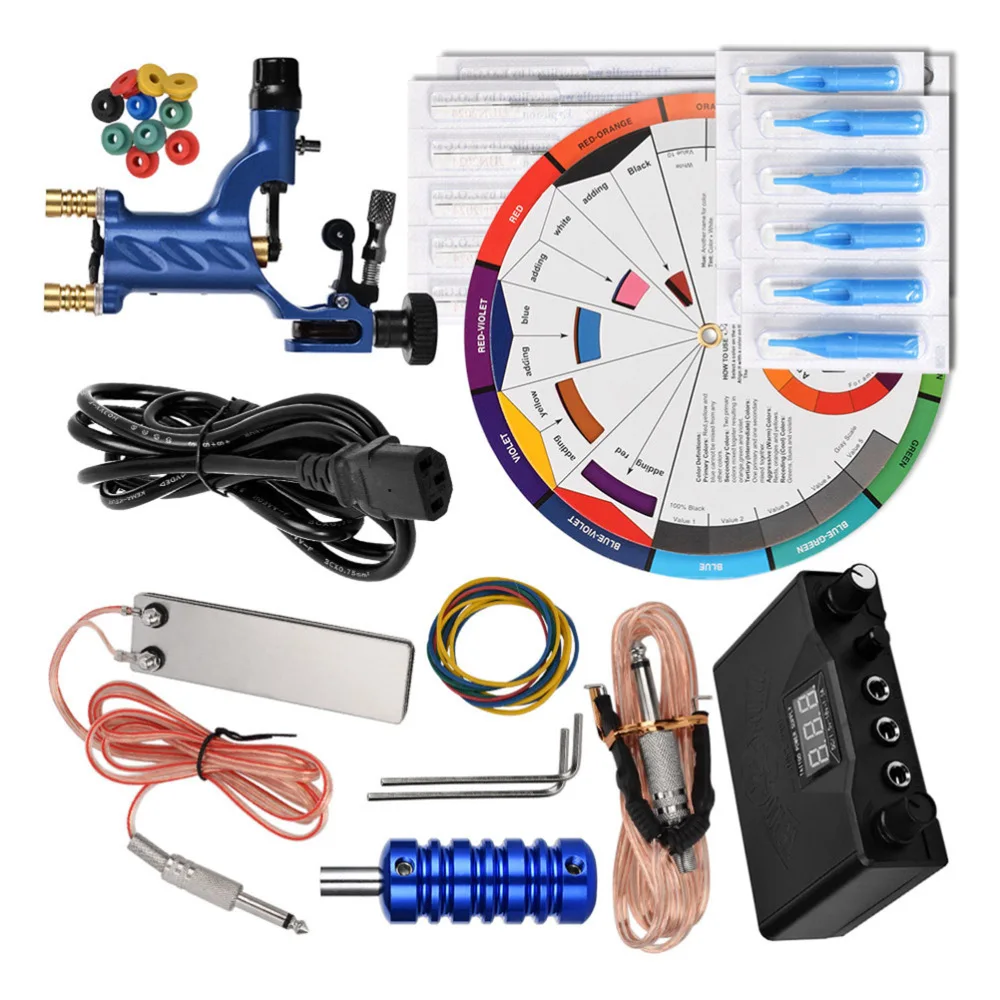 

1 Set of Beginner Machine Kit Practicing Tool Multifunctional Liner Shader with US Plug White