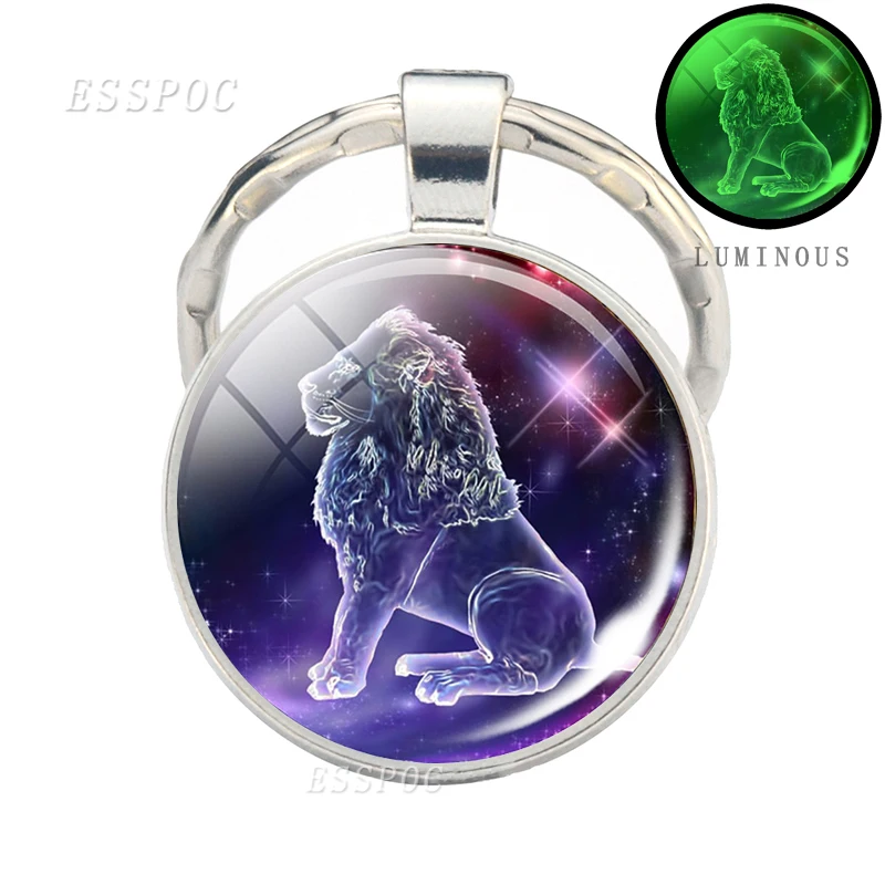 Светящиеся 12 знаков зодиака брелок созвездия Leo Libra Virgo Зодиак СТРЕЛЕЦ Ювелирные