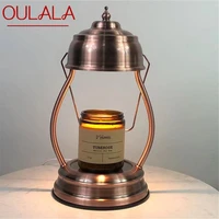 oulala retro classical table lamp simple candle desk portable light led for home bedroom decoration