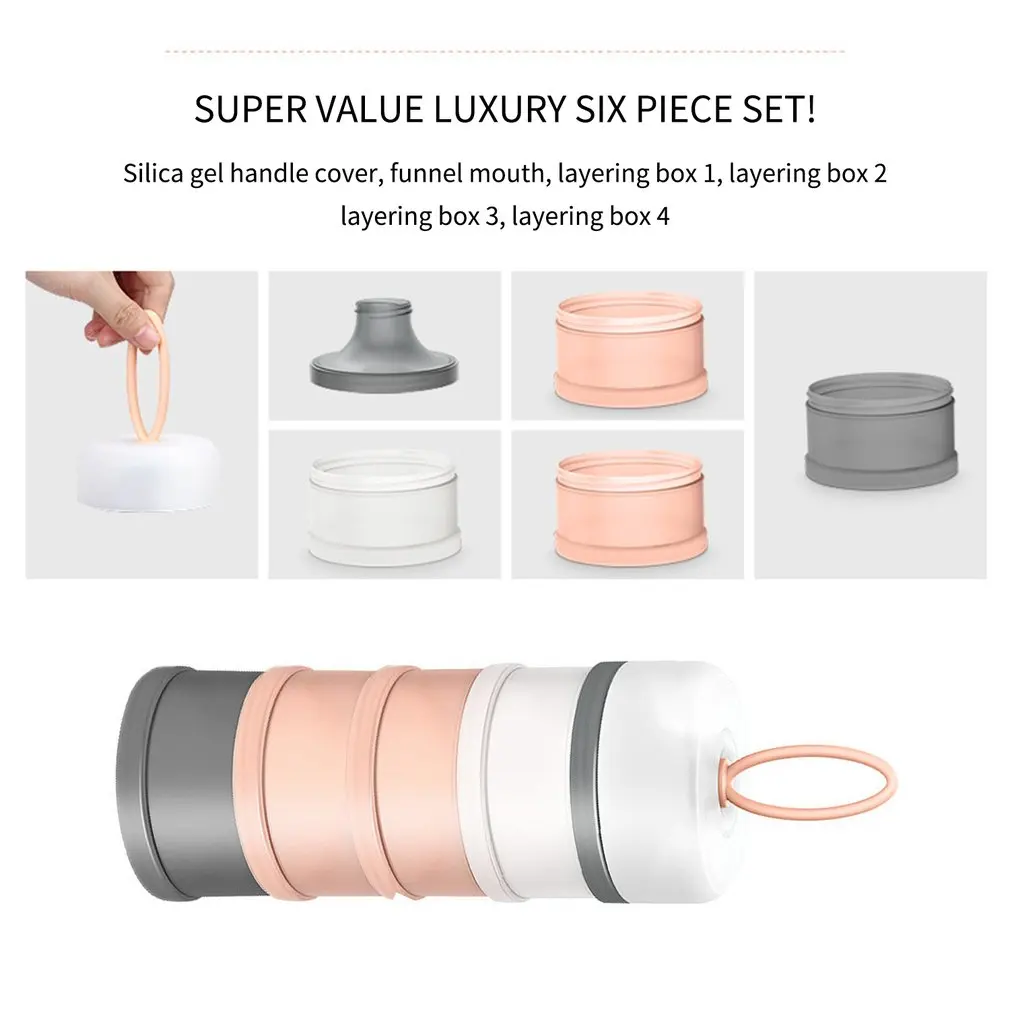 4-секционный измельчитель для специй с Портативный младенец сухое молоко коробке