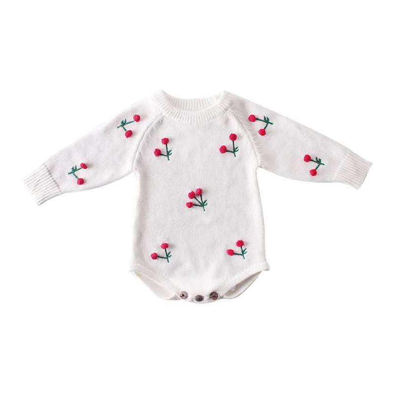 Детский хлопковый комбинезон вишня с 3d эффектом|Ромперы| |