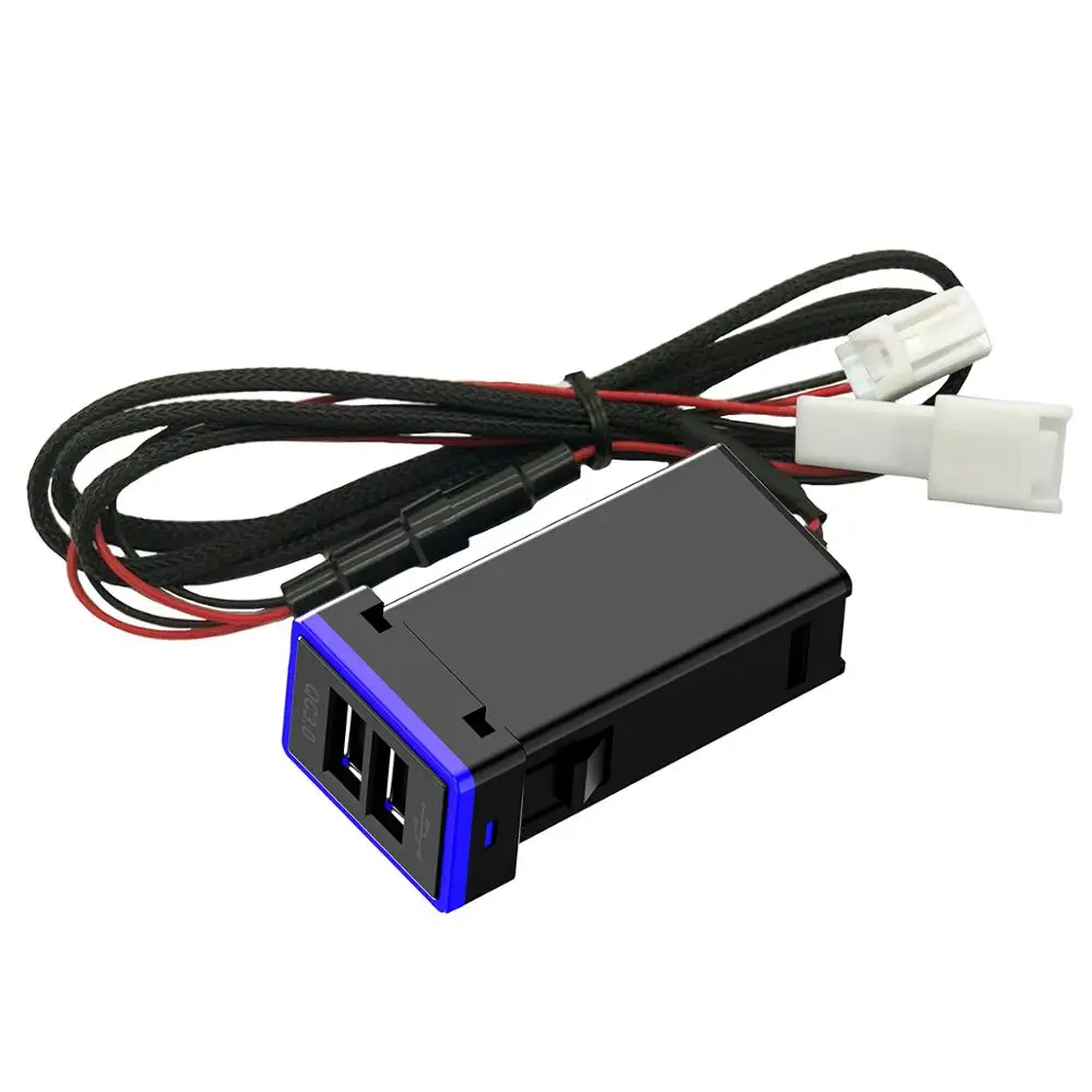 QC3.0 быстрое зарядное устройство для автомобиля с двумя USB портами IPHONE Samsung