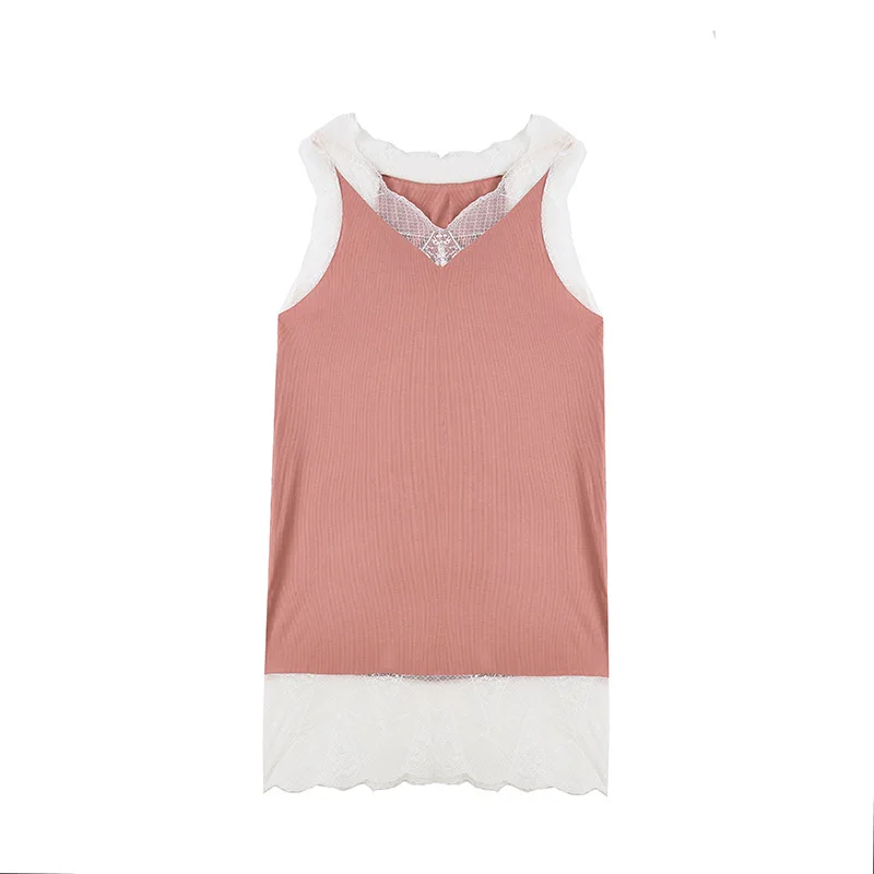 

Women Nightdress Loose Home Wear Modal Nighties Grils Lace Sleepwear Lingere Sleeping Dress Home Clothing Nightgowns Sleepshirts